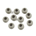 Perles de verre grossier 10 x 12 mm - gris 1 pièce.
