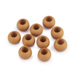 Perles à gros trous 10 x 12 mm - marron 1 pièce.