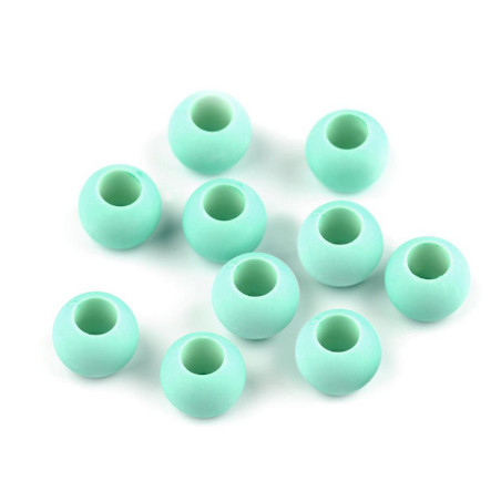 Grosslochperlen 10 x 12 mm - mint 1 Stk.  
Mint Grossloch Beads 10 x 12 mm - 1 pc.