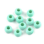 Big hole pearls 10 x 12 mm - mint 1 Pcs