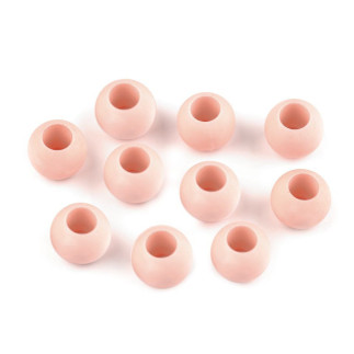 Large hole beads 10 x 12 mm - powder pink 1 pc.