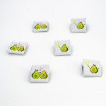Étiquette tissée - Urmelis Stoffwelt - Blanc avocat