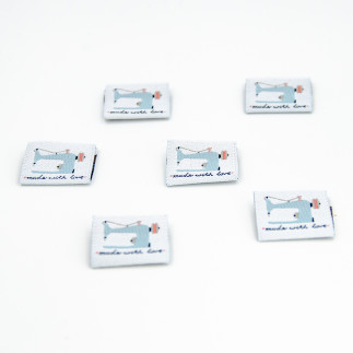 Woven Label - Urmelis Stoffwelt - Sewing machine white