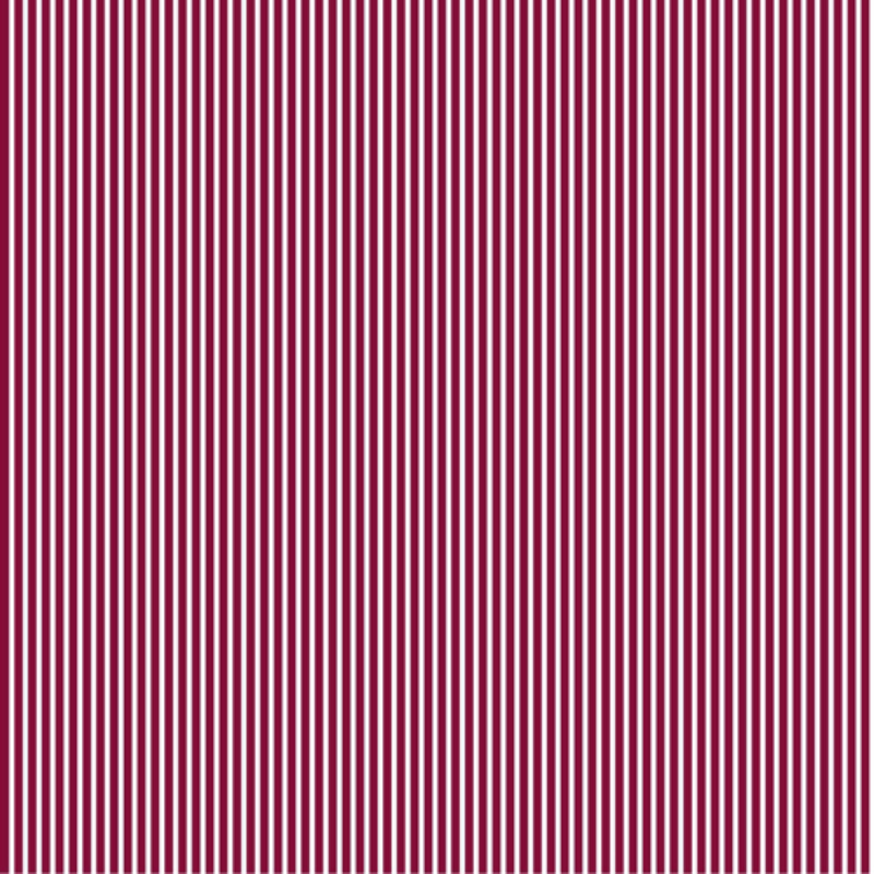 Cotton poplin - Stripe cherry red/white (v)