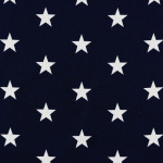 Woven Cotton Popeline - Stars navy (v)