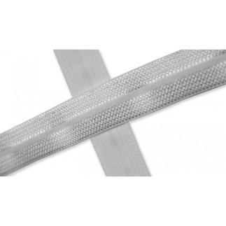 Elastic edging tape Jacquard white (qt)