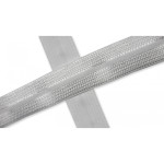 Bias tape elastic Jacquard white (qt)