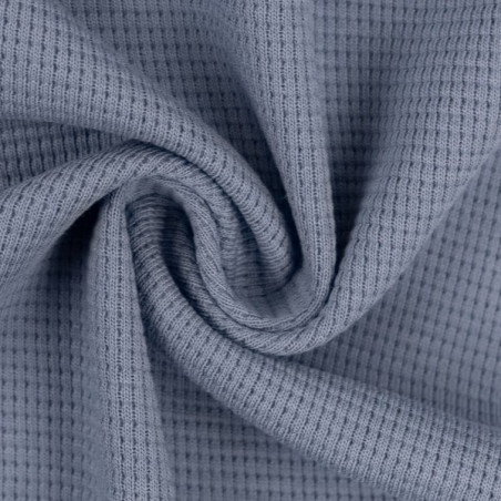 Waffeljersey Clarissa rauchblau (259)