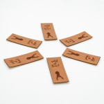 similicuir pliable en similicuir - Urmeli - bois de cerf marron