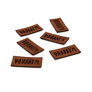 Art leader label - Urmeli - WHAAAT?! dark brown