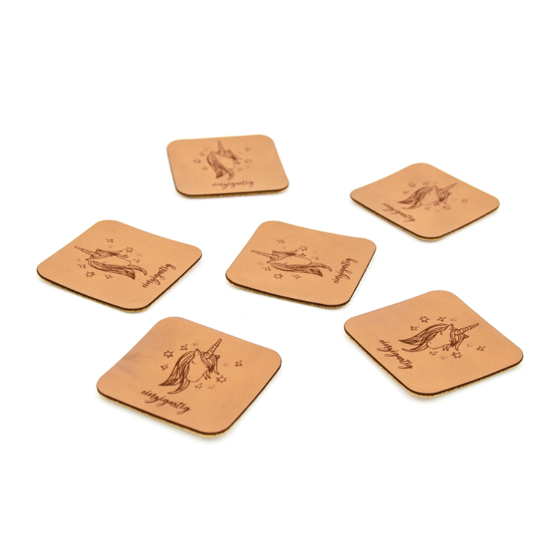 synthetic leather label XL - Urmeli - Unique Unicorn brown