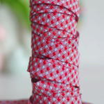 Web ribbon - retro check cherry red