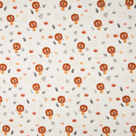 Cotton - Lions off-white