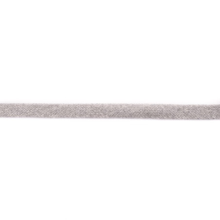 Flachkordel Baumwolle 17mm hellgrau melange