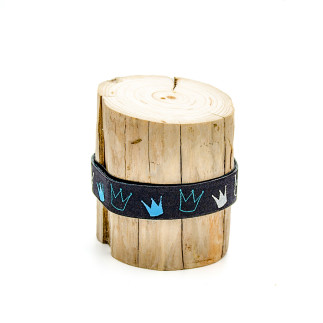 Woven ribbon - Chröndli slipped turquoise with glitter