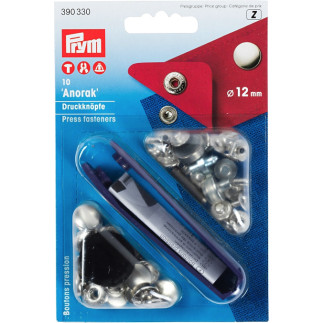 Prym Anorak snap fastener 12mm silver (330)