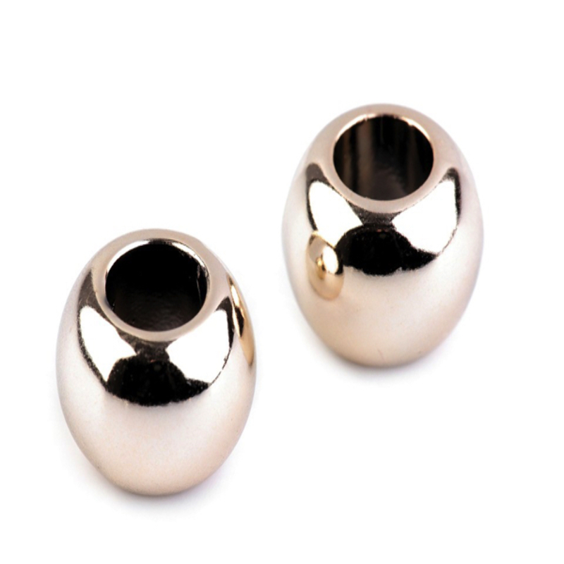 Large hole beads metallic 11 x 15 mm - rose gold 1 pc.