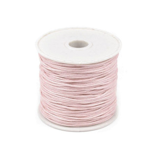 Cordon en coton ciré - rose