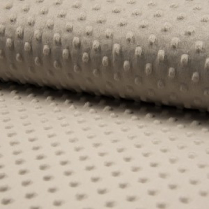 Minky - embossed polka dots sand