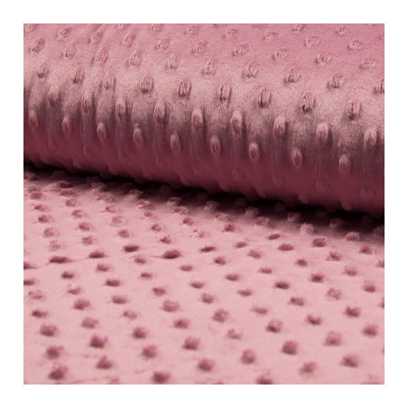 Minky - embossed dots berry
