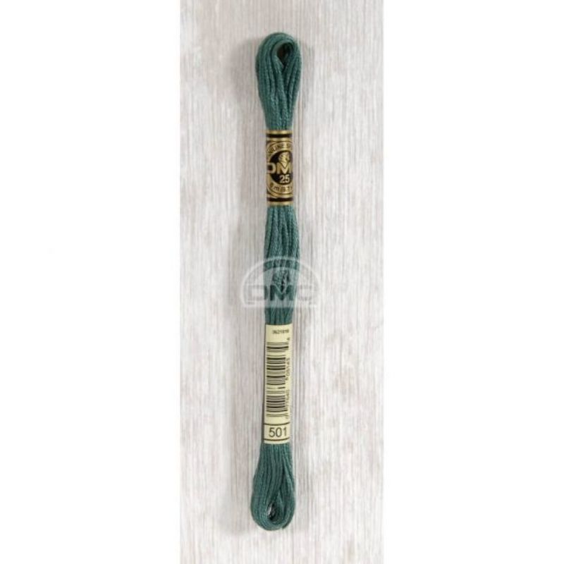 Stickgarn - DMC Mouliné - 0501 vert forêt