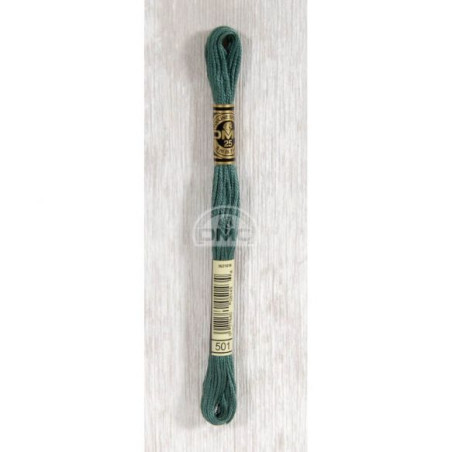 Stickgarn - DMC Mouliné - 0501 vert forêt