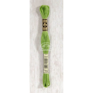 Embroidery thread - DMC Mouliné - 0704 grass green