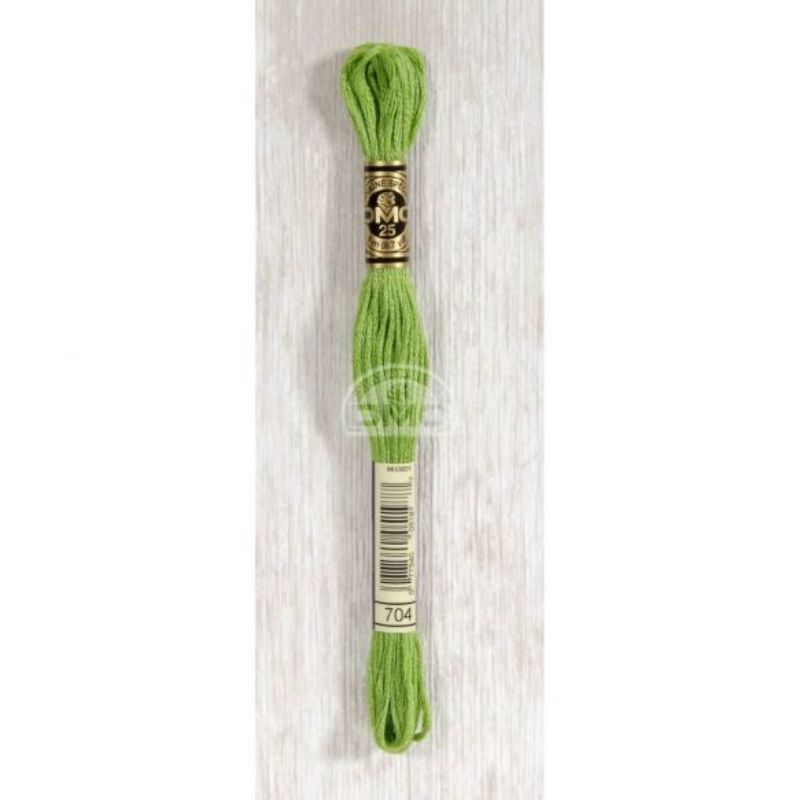 Embroidery thread - DMC Mouliné - 0704 grass green