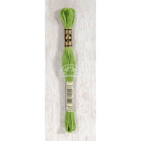 Embroidery thread - DMC Mouliné - 0704 grass green