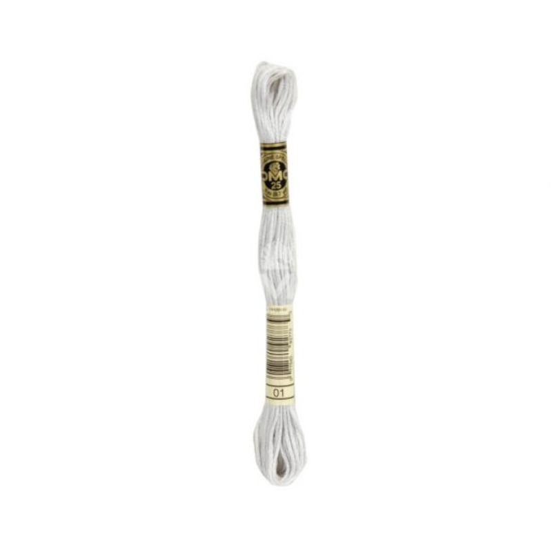 Embroidery thread - DMC Mouliné - 0001 pastel gray