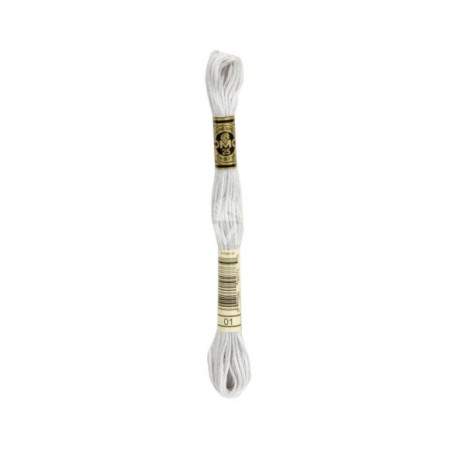 Stickgarn - DMC Mouliné - 0001 gris pastel