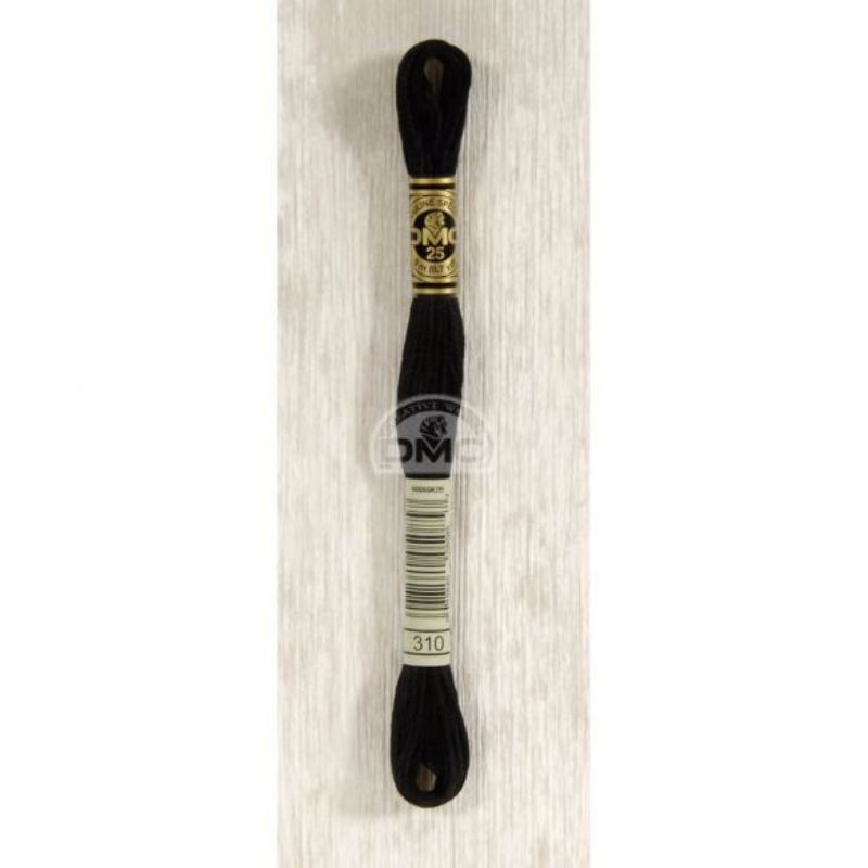 Fil à broder - DMC Mouliné - 0310 noir Fil à broder - DMC Mouliné - 0310 noir