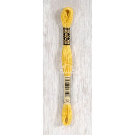 Embroidery thread - DMC Mouliné - 0743 yellow