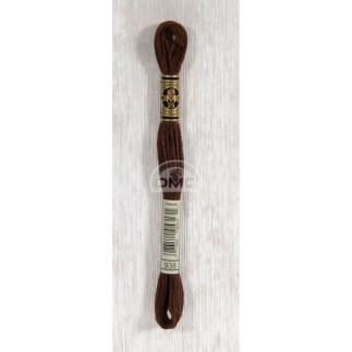 Embroidery thread - DMC Mouliné - 0938 dark brown