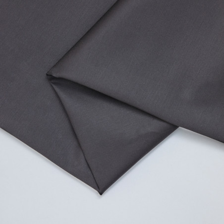 Mind the Maker - Sergé de coton extensible biologique gris foncé