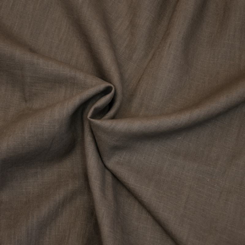 Enzym washed Linen - brown