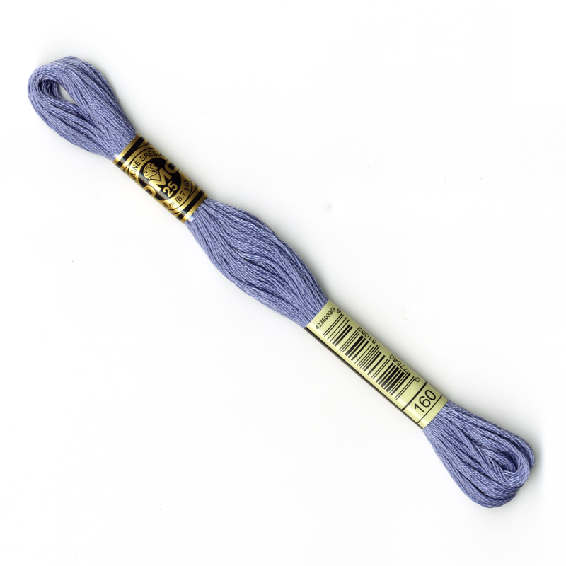 Embroidery thread - DMC Mouliné - 0160 blue violet