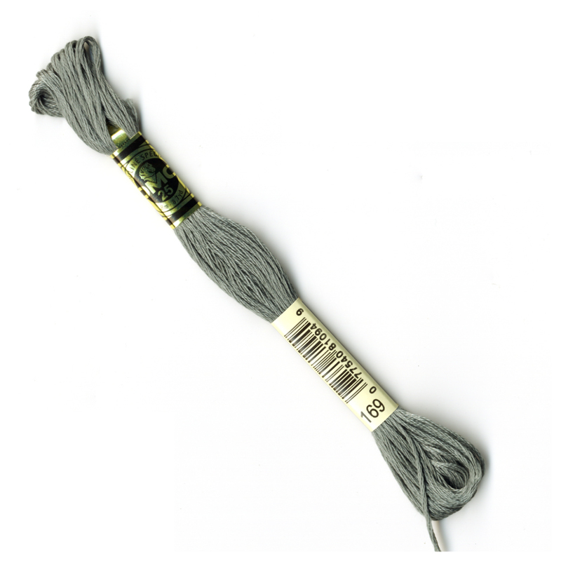 Embroidery thread - DMC Mouliné - 0169 grey-green