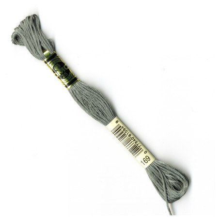 Embroidery thread - DMC Mouliné - 0169 gray green