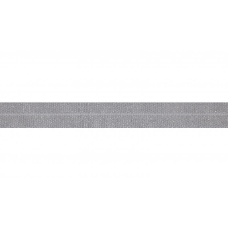 Ruban de bordure élastique gris argenté (qt)