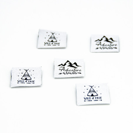 Woven Label - Urmelis Stoffwelt - Wild & free weiss