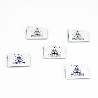 Woven Label - Urmelis Stoffwelt - Wild & free weiss