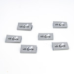 Woven Label - Urmelis Stoffwelt - Handmade with love light grey