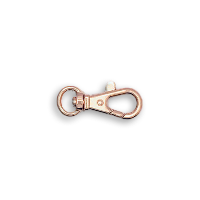 Mousqueton 10 mm or rose