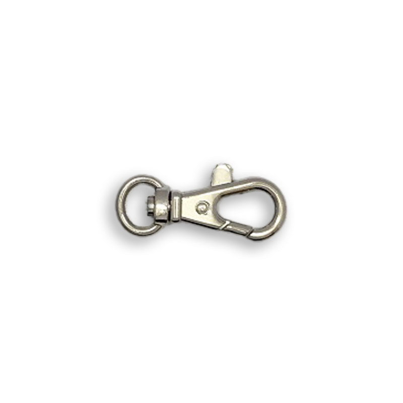 Mousqueton 10 mm argent