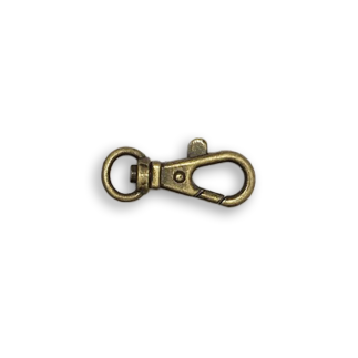 Mousqueton 10 mm en laiton antique