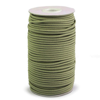 Cordon en caoutchouc 3 mm olive clair