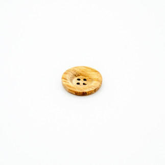 Wooden button 4-hole 26 brown (b)