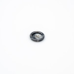 Jacket button - 28mm black melange (b)