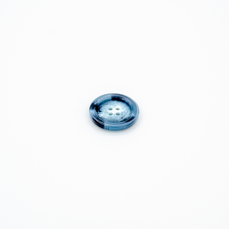 Bouton de veste - 28 mm bleu chiné (b)